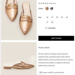 Boden Sarah mules bronze metallic